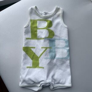 Beachwear romper Babygrow 1/3 months blue Burberry small spot on strap